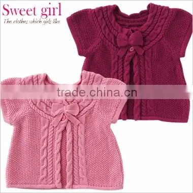 Japanese Wholesale Product High Quality Products Cute Kids Clothes Infant Baby Wear Knitted Cardigan for Girls photo-2