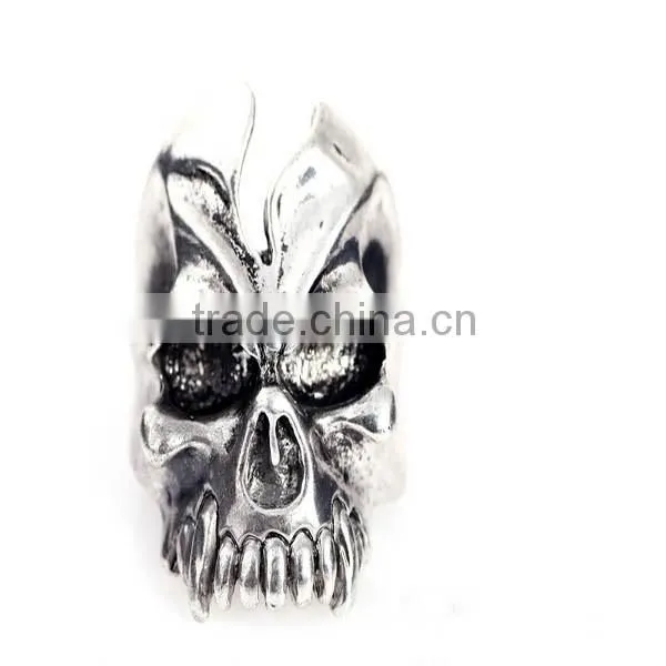 Punk Rock Skeleton Skull Hang Ring in Zinc Alloy, Mens Jewelry photo-3
