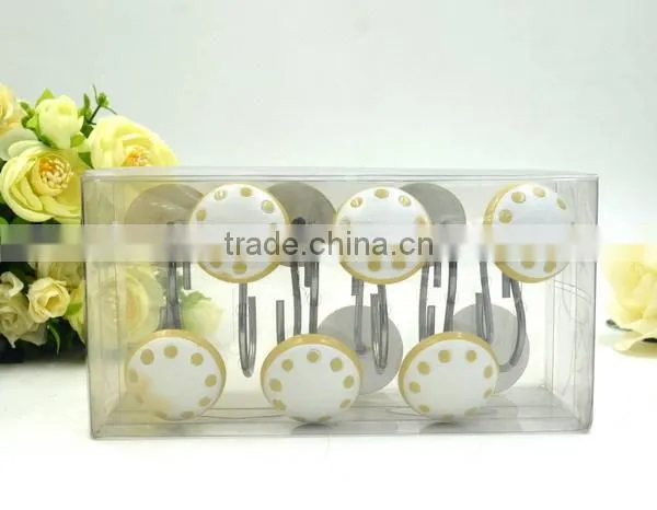 Various Color of Flower Polyresin Shower Curtain Hooks photo-3