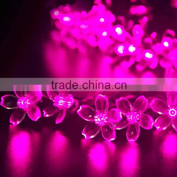 2016 Pink Color 100 Leds 10 Meters Flower Fairy Lights photo-4
