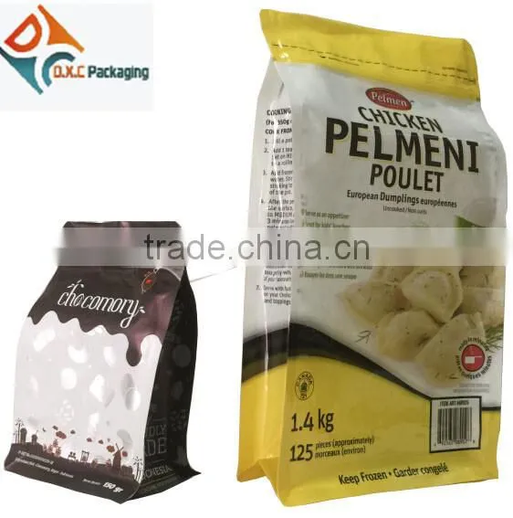 Box Bottom Plastic Food Packaging Bags Pouches