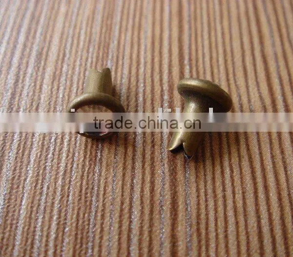 6mm brass blind rhinestones metal jeans rivet