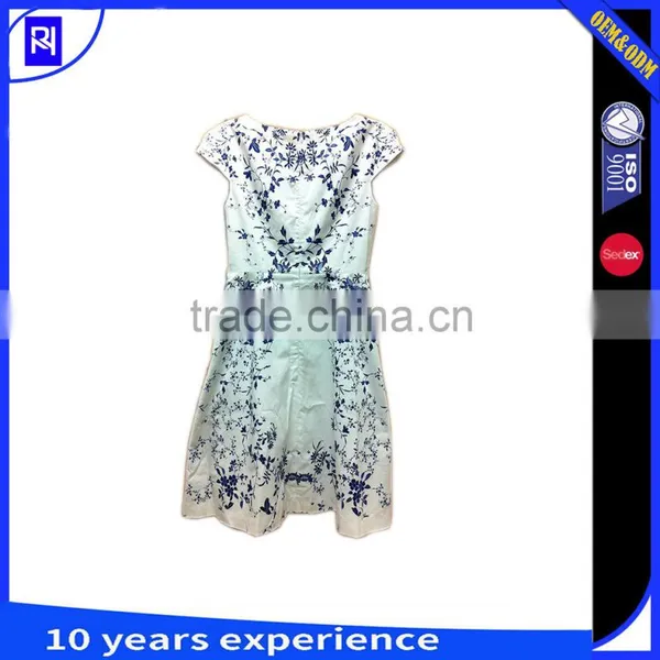 China Blue Flower Dress photo-2