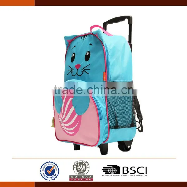 Beautiful 600D Trolley School Bags for Girls photo-2