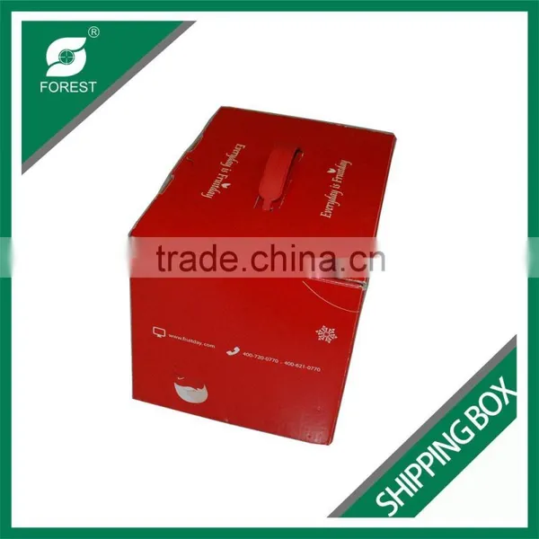 CORRUGATED FRUIT SHIPPING BOX FULL PRINTING SHIPPING BOX WITH PLASTIC HANDLE FOR PACKING FRESH FRUIT photo-5