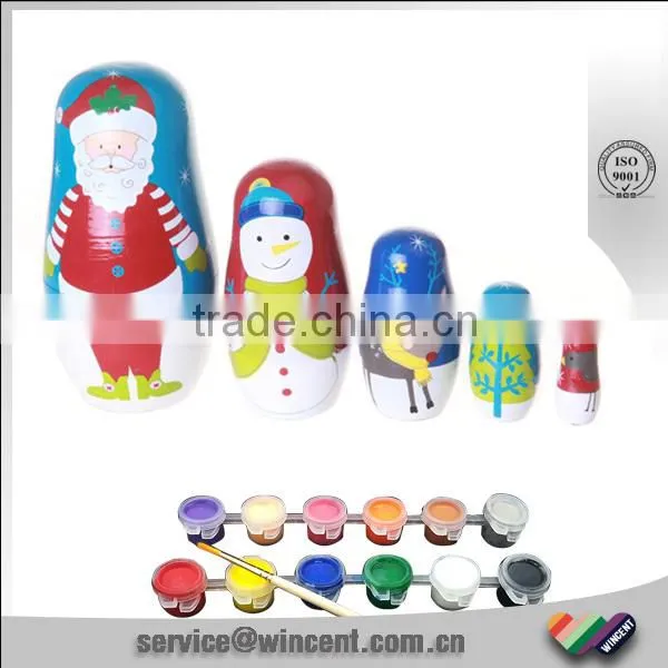 Wooden Christmas Gift Russian Nesting Doll