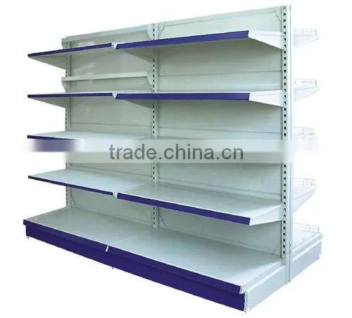 Custom supermarket disply double side metal shelf