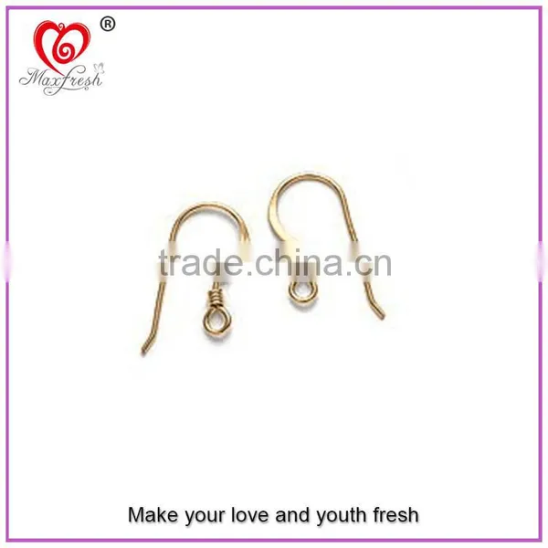 Wholesale Jewelry Findings French Wire Earring Hooks For Women No Tarnish Gold Plated White Gold Earring Hooks Findings photo-2