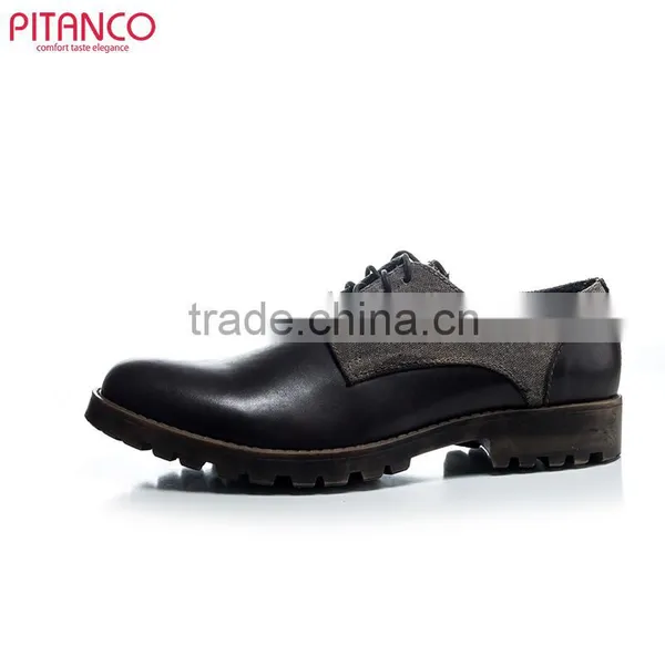 Restoring Ancient Ways Lace-up Leather and Canvas Shoes for Men photo-2