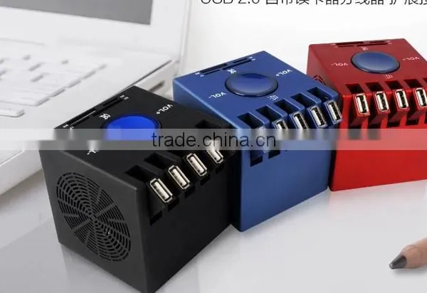 5 Ports USB 2.0 HUB AndAll Card Reader USB 2.0 Stereo Speaker photo-2