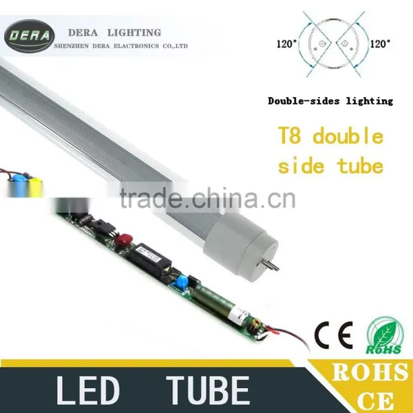 Energy Saving Double Side t8 8ft 2.4m Led Tube Light Fixture T8 Type 2400mm 45w Led Tube 2 Line photo-5