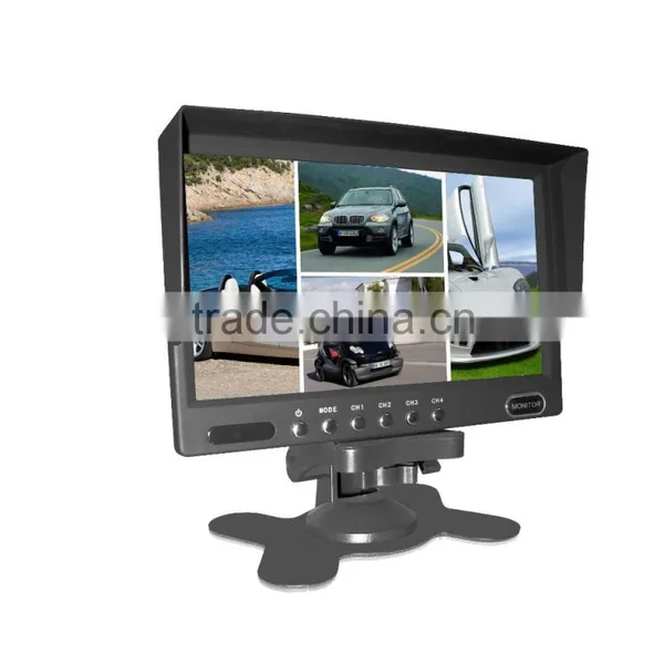 7 Inch Lcd Quad Rear View Car Back up Dashboard Monitor