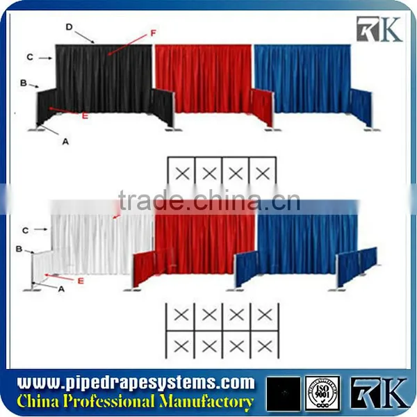 Used Pipe and Drape for Sale Exhibition Booth Backdrop photo-3