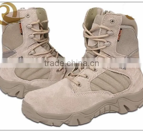 2015 Hot Sale Tan Leather Cheap Delta Force Military Combat Boots photo-3