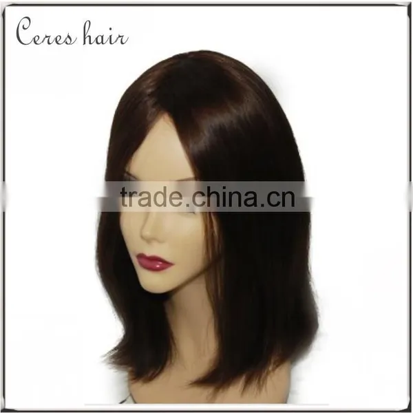 Brown Natural Wave Jewish Band Fall Wigs photo-2