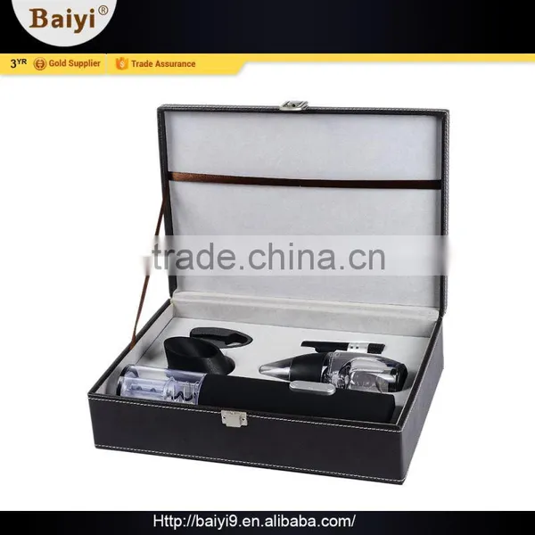 Top Class Durable Bar Accessories Wooden Box Corkscrew Set With Box