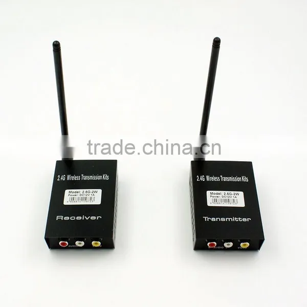 2.4GHZ 2W Wireless Audio Video Transmitter and Receiver av Out 2000m 2W 2.4G Wireless AV Video Sender + Receiver photo-2