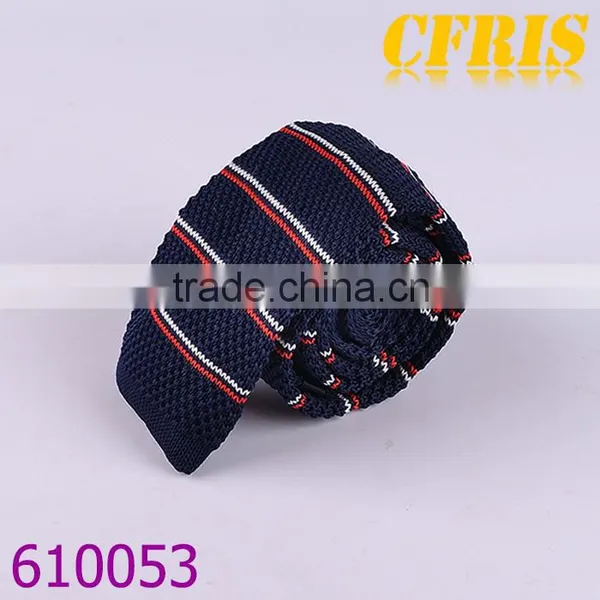 Cotton Knitted Neckties,Hand Knitted Ties,Strip Neckties photo-2