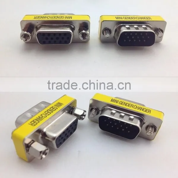 15 Pin HD SVGA VGA Male to Female Adapter Connector photo-2