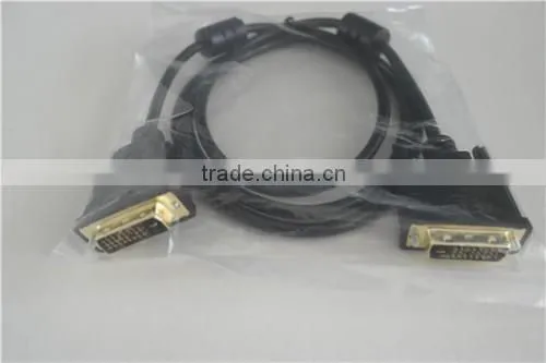 DVI-D 24+1 Pin Dual Link Cable DVI Male to Male Gold 1.8m photo-2