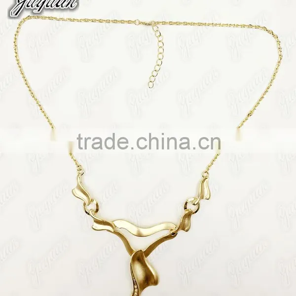 Juyuan Fashion 18K Gold Plated Pendant&Earring Semi-gloss Set photo-2