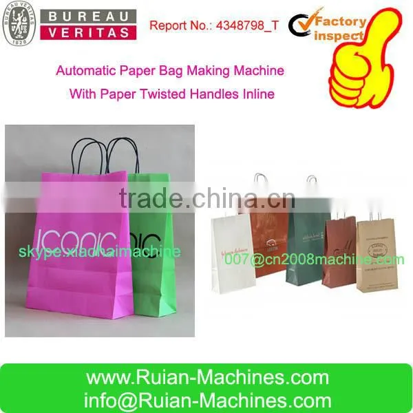 Paper Shopping Bag Making Machine With Handles Inline photo-2