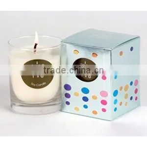 Scented Soy Wax Candle in Glass , Pillar Candle