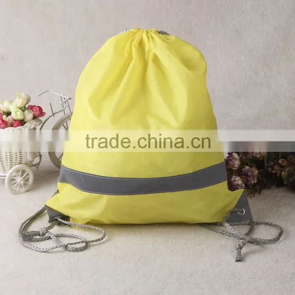 Handy Promotional Sports Backpack Bag Drawstring Reflective Bag photo-6