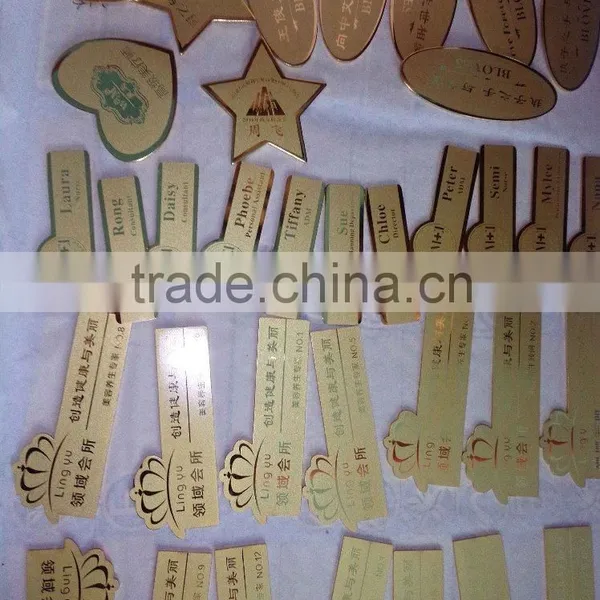 2016 Factory Direct Sales Cheap Gold Custom Metal Badge photo-2