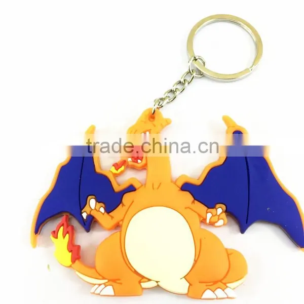 Customized Rubber Key Chain Cartoon Fancy PVC 2d Key Ring photo-3