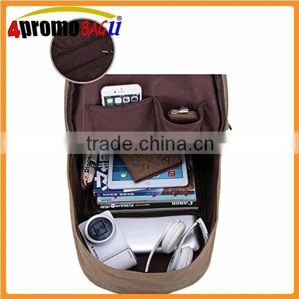Canvas Laptop Computer Backpack Daypack Travel Backpack College Bookbags Canvas Backpack photo-5