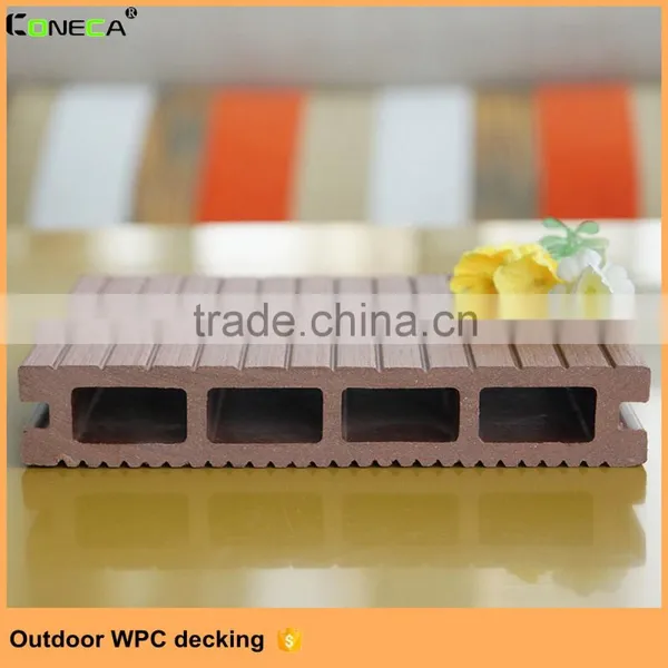 WPC Material Outdoor Decor Floor and Brusched Surface Treatment WPC Composite Decking photo-3