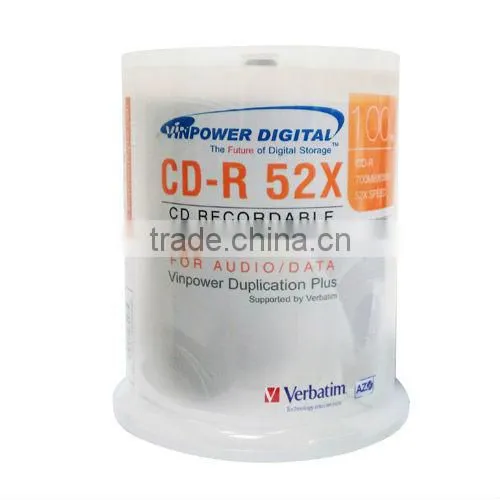 Vinpower Verbatim CD-R AZO Silver Lacquered Blank Media