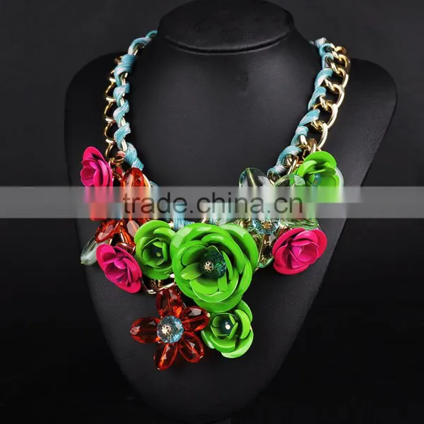 Flower Necklace Love Forever Christmas Jewelry Colored Rosary photo-2