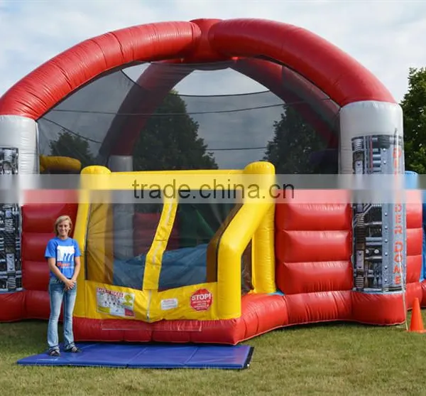 Large Sports Arena Inflatable Bounce Football Field With 4 Goal,Children Jumping Soccer Pitch Outdoor Games photo-2