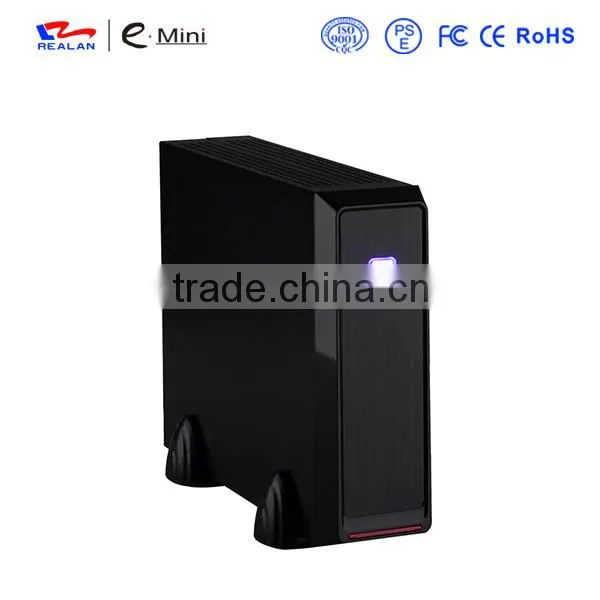 Realan Emini 2019 Vertical Small PC Case With 2.5"HDD USB Audio Ports, Horizontal Mini PC Box photo-3