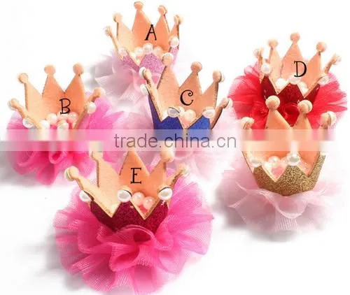 High Quality Wholesale Organza Crown,shinny Lace Flower photo-2