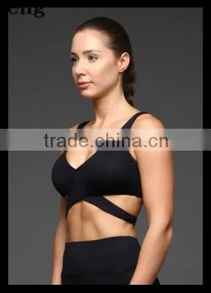 Kiteng High Quality Sport Bra With Crisscross Design in the Front Wicking Fabric and Padding Office In United States photo-3