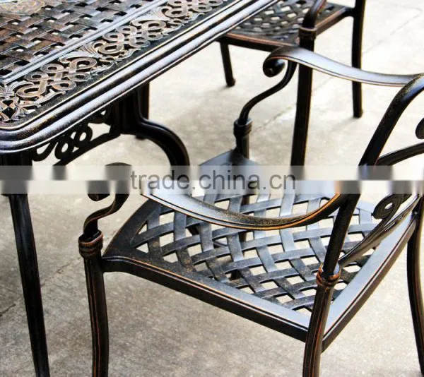 2016 Hot Selling New Design Cast Aluminum 4 Seats Square Garden Set photo-5