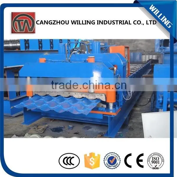 Hydraulic Metal Roofing Making Machine Glazed Tile Roll Forming Line photo-4