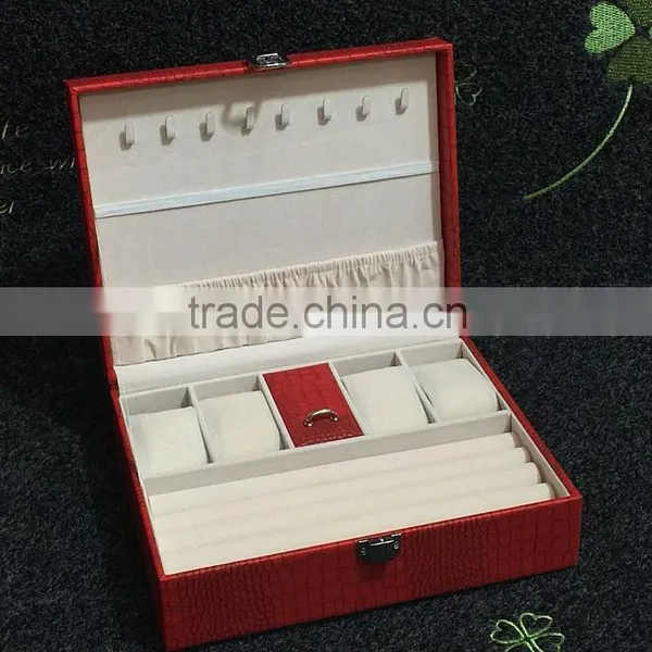 Chinese Factories Wholesale Custom Luxurious Leather Jewelry Box, White Beautiful Watch Box photo-3