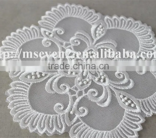 Wholesale White Color Flower Appliques Embroidery Patch for Ladies Dress photo-4