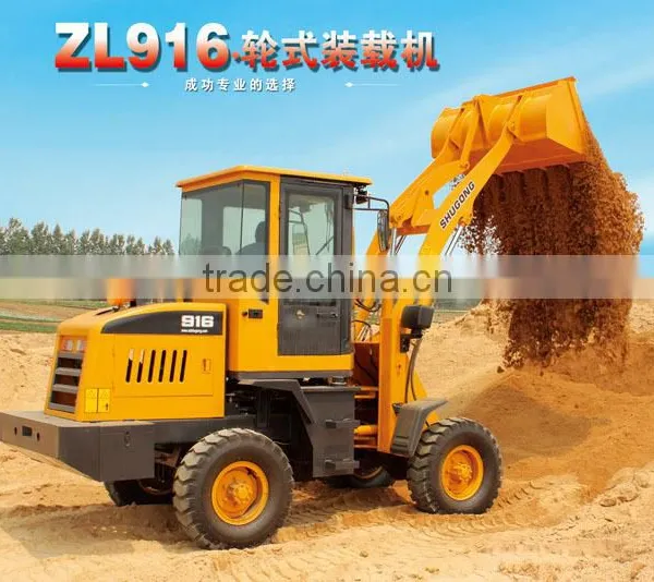 ZL916 mini wheel loader, 1-2 ton loader