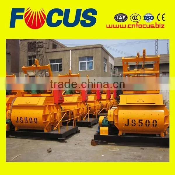 Compulsion Type 500L Electric Twin Horizontal Shaft Concrete Mixer Js500 photo-4