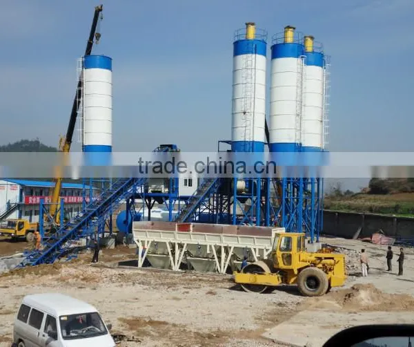 HZS 120 german concrete ready mixing plant