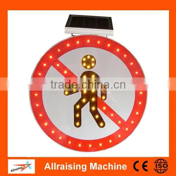 Aluminum Solar LED Prohibition Traffic Sign photo-3