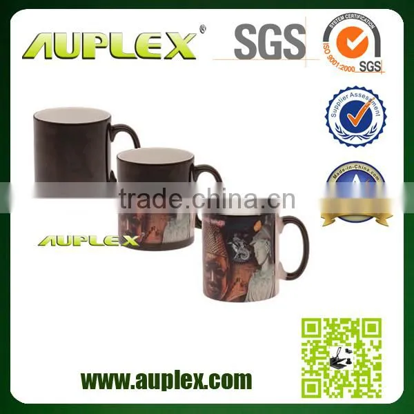 2016 New 11oz Sublimation Coated Ceramic Hot Water Color Changing Mug photo-3
