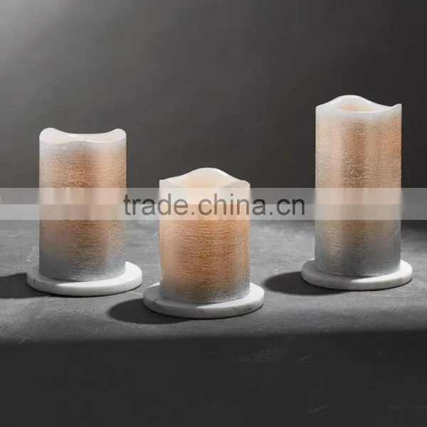 Flameless Candles Sliver Flameless Flickering Real Wax Candles With Remote Control Yellow Flickering Candles photo-3