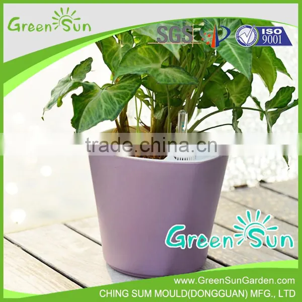 2016 Hot Sale Self-Watering System Plastic Planter Pots,garden Flower Pot,interior Decor Planter photo-3