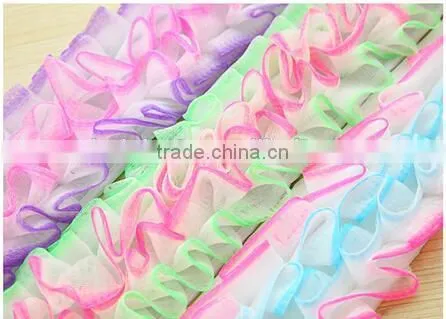 Cy300 Double Side Beauty Back Skin Bath Flower Wash Cloth Shower Towel photo-2